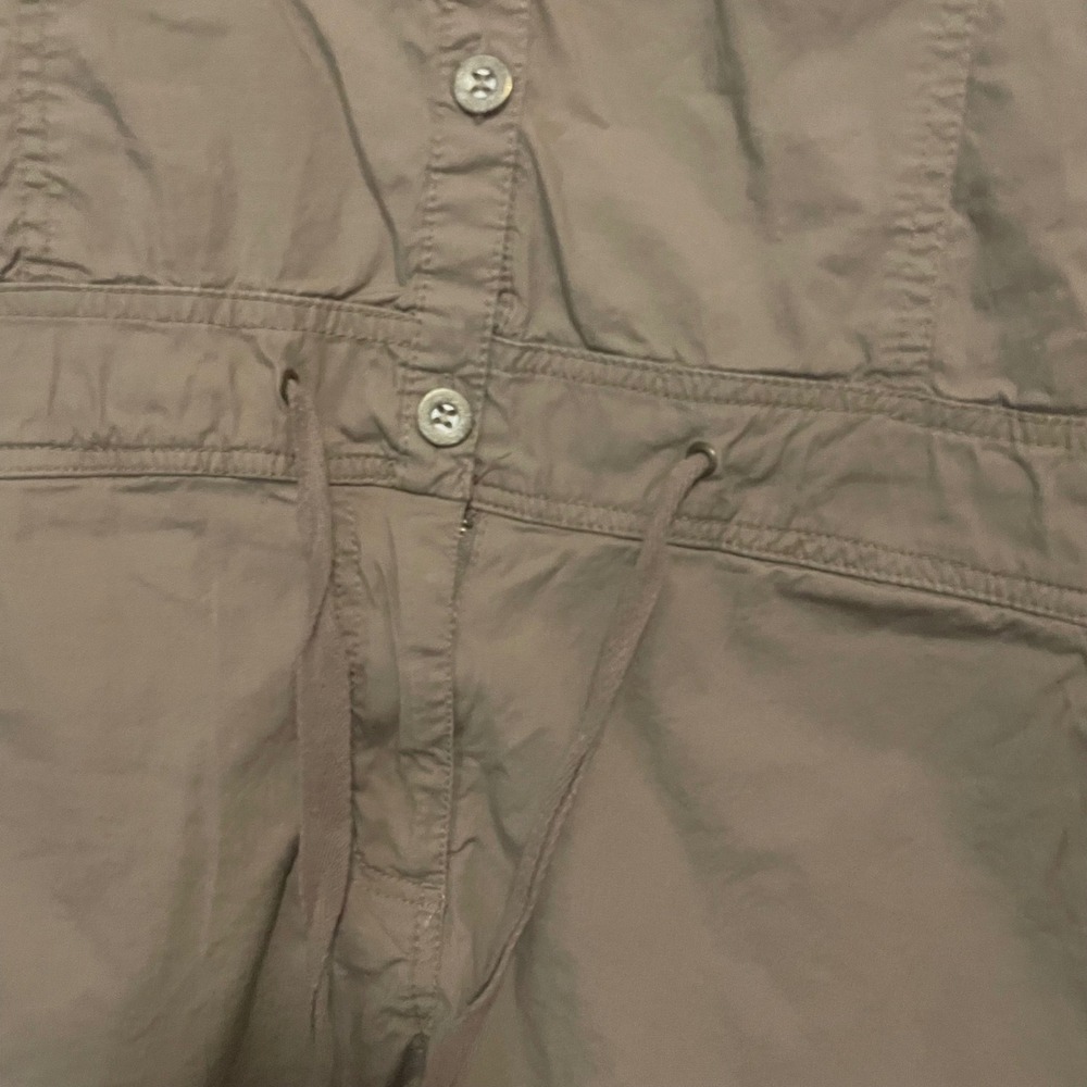 Jolt Khaki Utility Romper Shortsleeve Button Up Drawstring Waist XL - Picture 4 of 6
